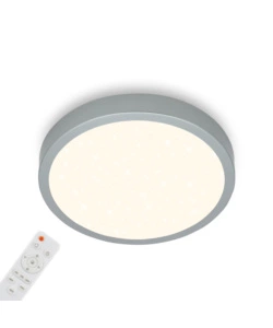 PLAFONIERA A LED RUNA - LED CCT ARGENTO - D. 38 CM
